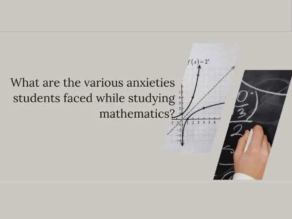 What are the various anxieties students faced while studying mathematics